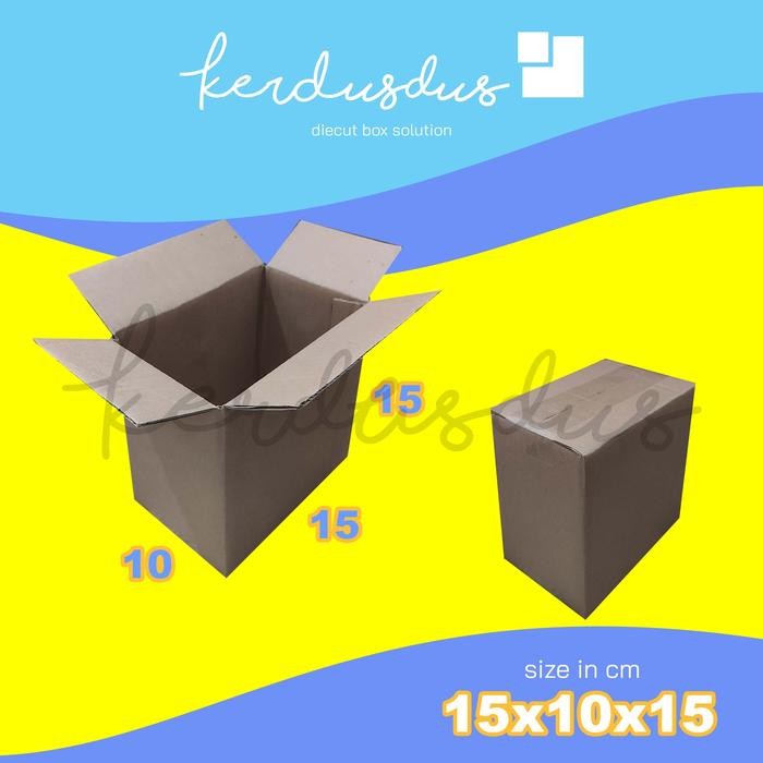 

15x10x15 cm kardus box karton kotak packing packaging POLOS SHEET