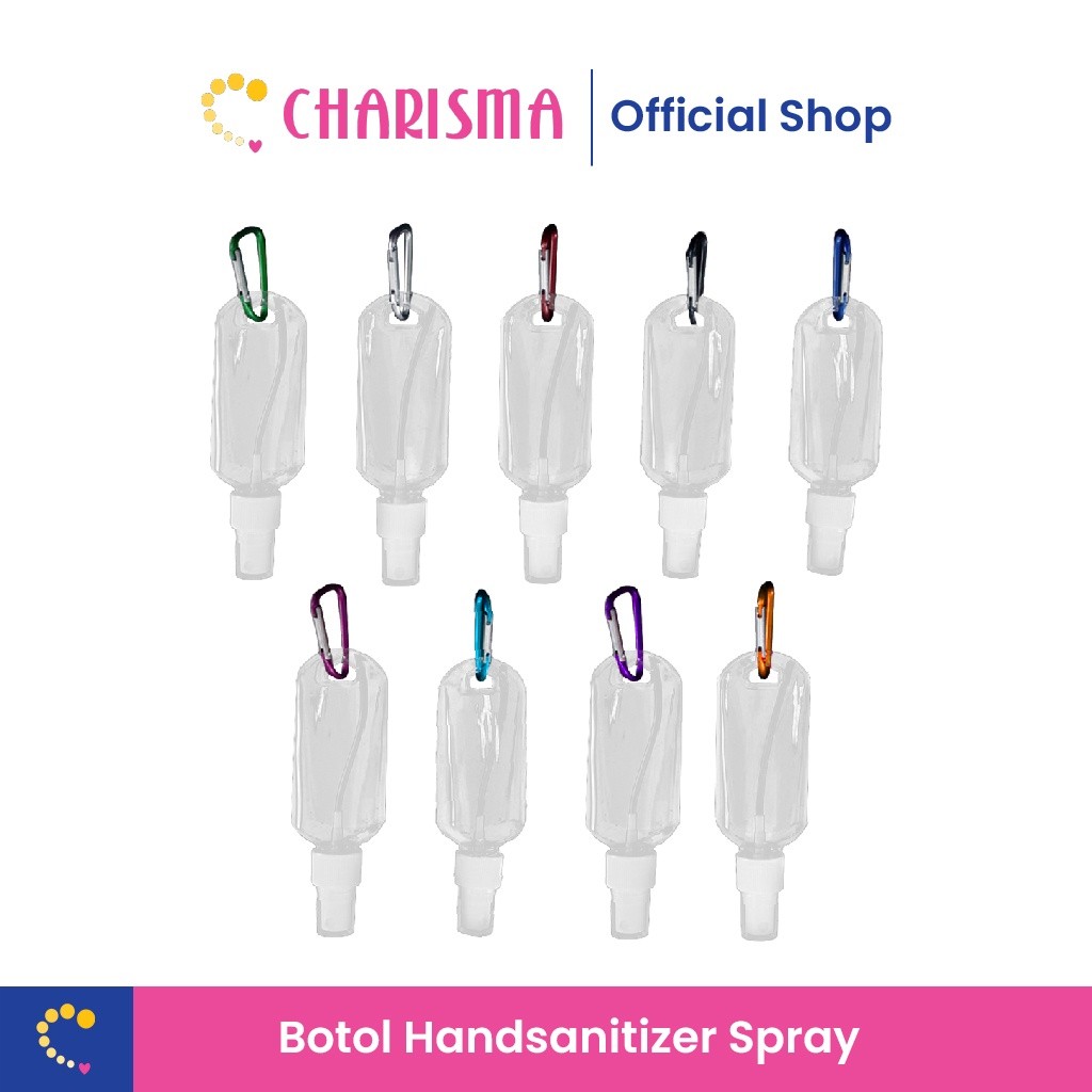 Charisma Botol Hand Sanitizer Spray Gantungan - Gantungan Key Chain / Carabiner  Botol Pet Spray Han