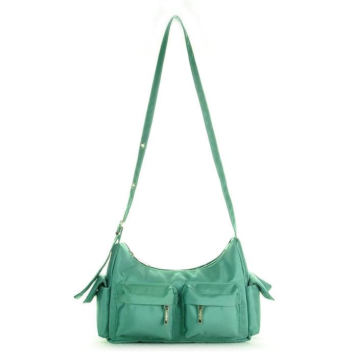"S.LN.S" -  DISKON Threerey Sling Bag - Tas Selempang KIMMY TC10257 - Hijau