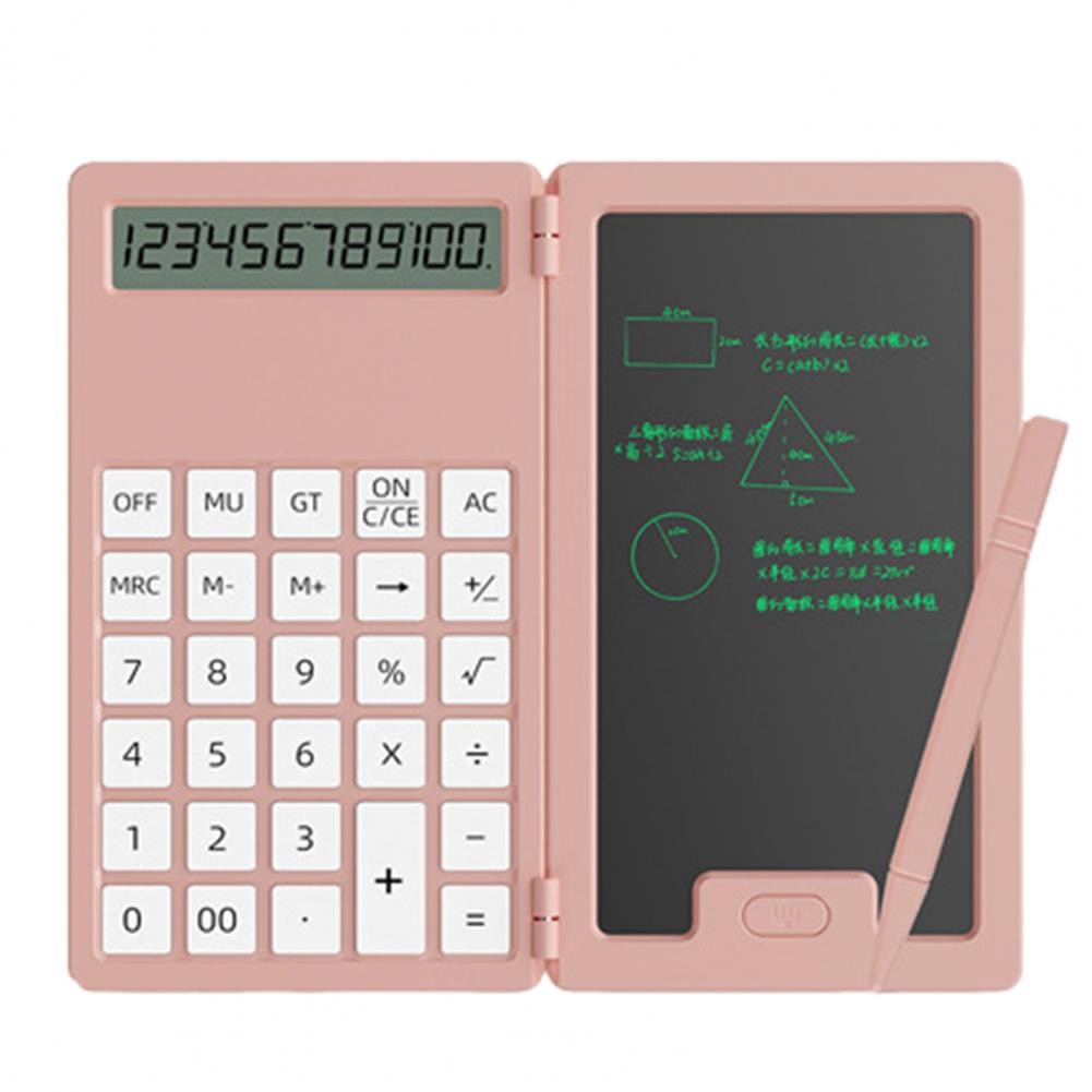 

Calculator Folding LCD Writing Board 12 Digits Clear Display Pocket-sized Scientific Calculator