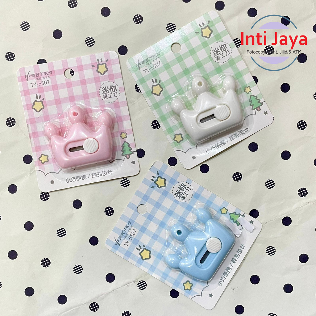 

Cutter Mini Lucu Bentuk Mahkota Cutter Portable Warna Pastel