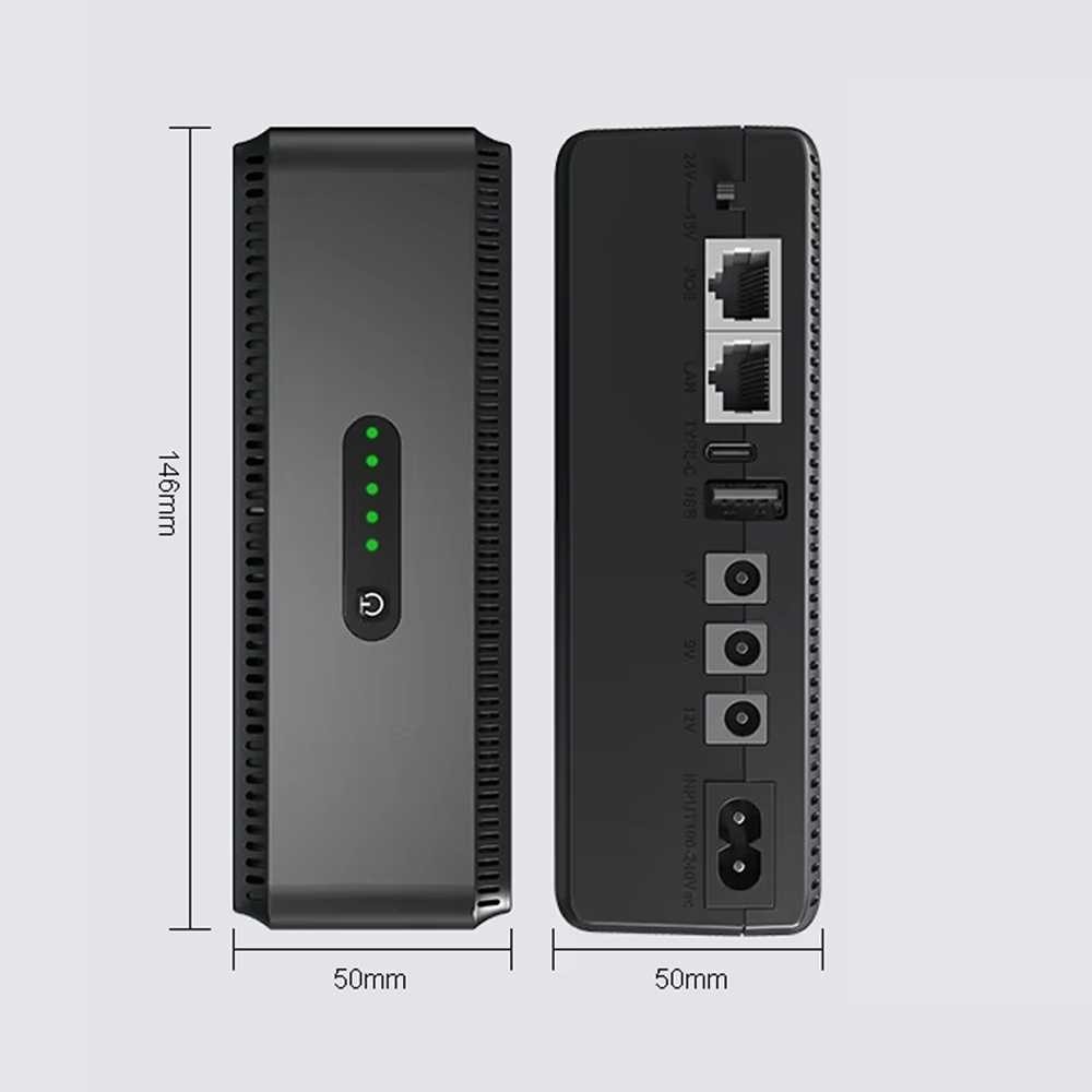 EZSHOPPING  HKIVI Mini UPS Power Supply Backup Router Multiple Output 10400mAh - DCL-18W| BISA COD |
