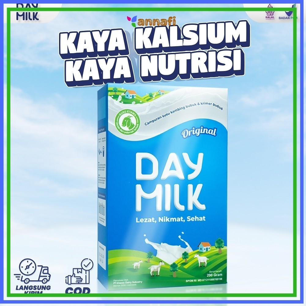 

Daymilk Original 200gr - Susu Kambing Etawa Bantu Atasi Sesak Nafas, Asma, & Batuk