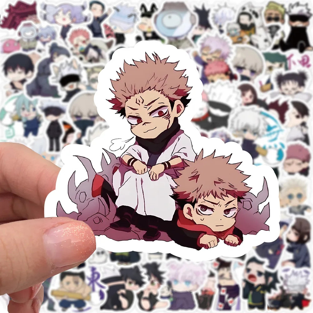 

10/30/50/100pcs Cute Jujutsu Kaisen Stickers Anime Graffiti for Phone Case Laptop Skateboard Kid Cartoon Waterproof Sticker Toys