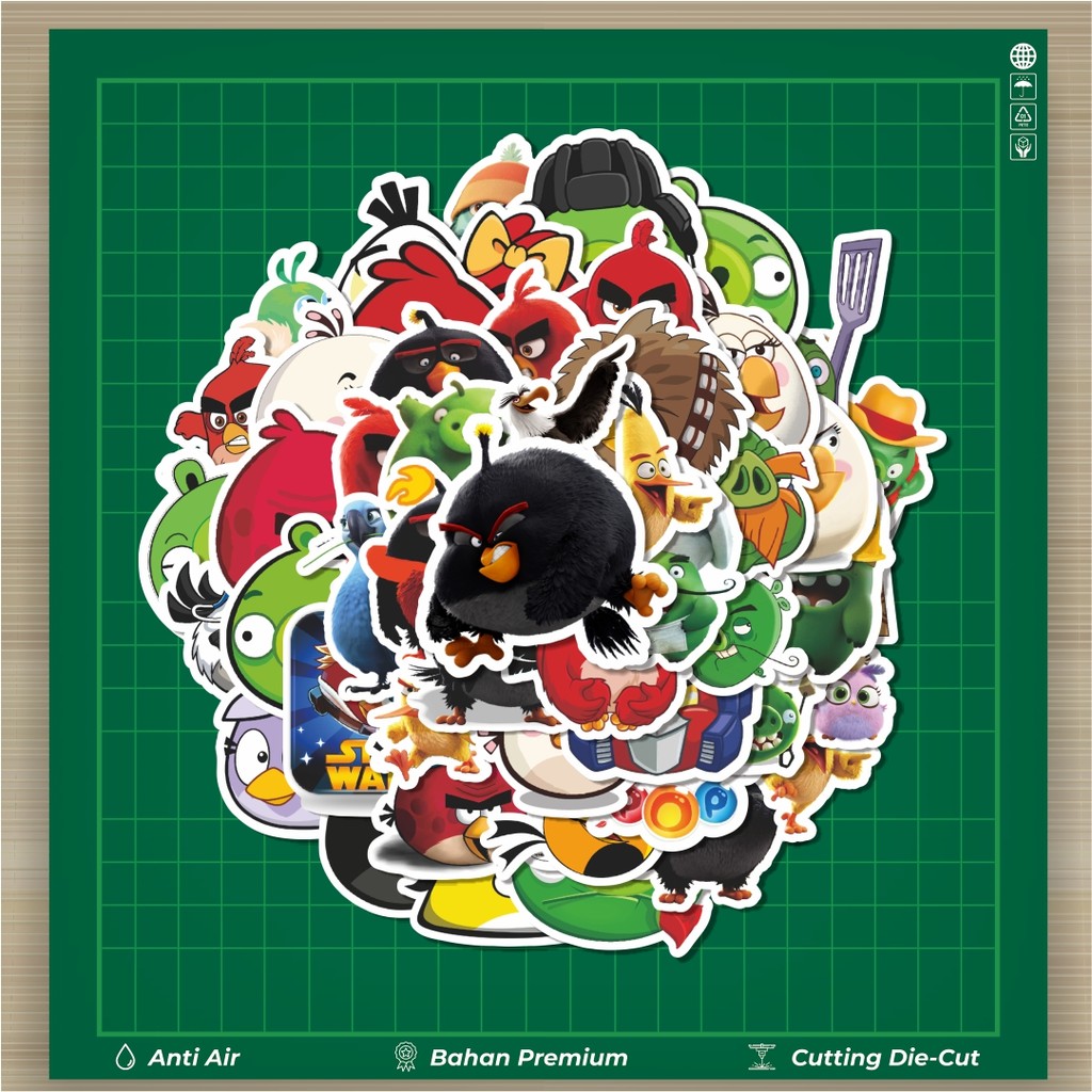 

HOT 50 PCS STIKER Stiker Game Series Angry Birds Mobile Character Mix 4 Stiker Fashion Cars Decal Dingin Kartu Album Custom Vinyl Anti Air- Sticker Aesthetic Buku Journal Koper Casing HP Tablet Laptop Helm Motor Botol Minum