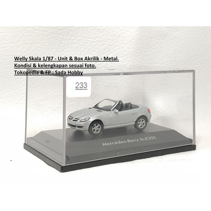 CSM... Diecast Welly 1/87 HO Scale Mercedes Benz SLK350 Cabriolet Silver