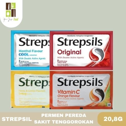 

Strepsil Permen Pelega Tennggorokan / Mengatasi Sakit Tenggorokan Original / Vitamin C / Menthol / Honey & Lemon 20,8g ( 8 Butir @ 2,6g )