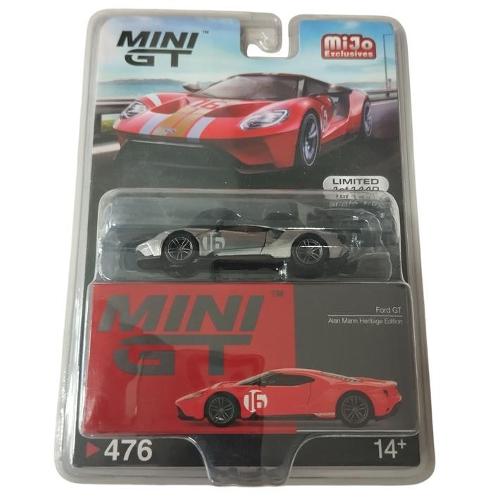 CSM... MGT00476-MJ - CHASE Mini GT 1/64 Ford GT Alan Mann Heritage Edition