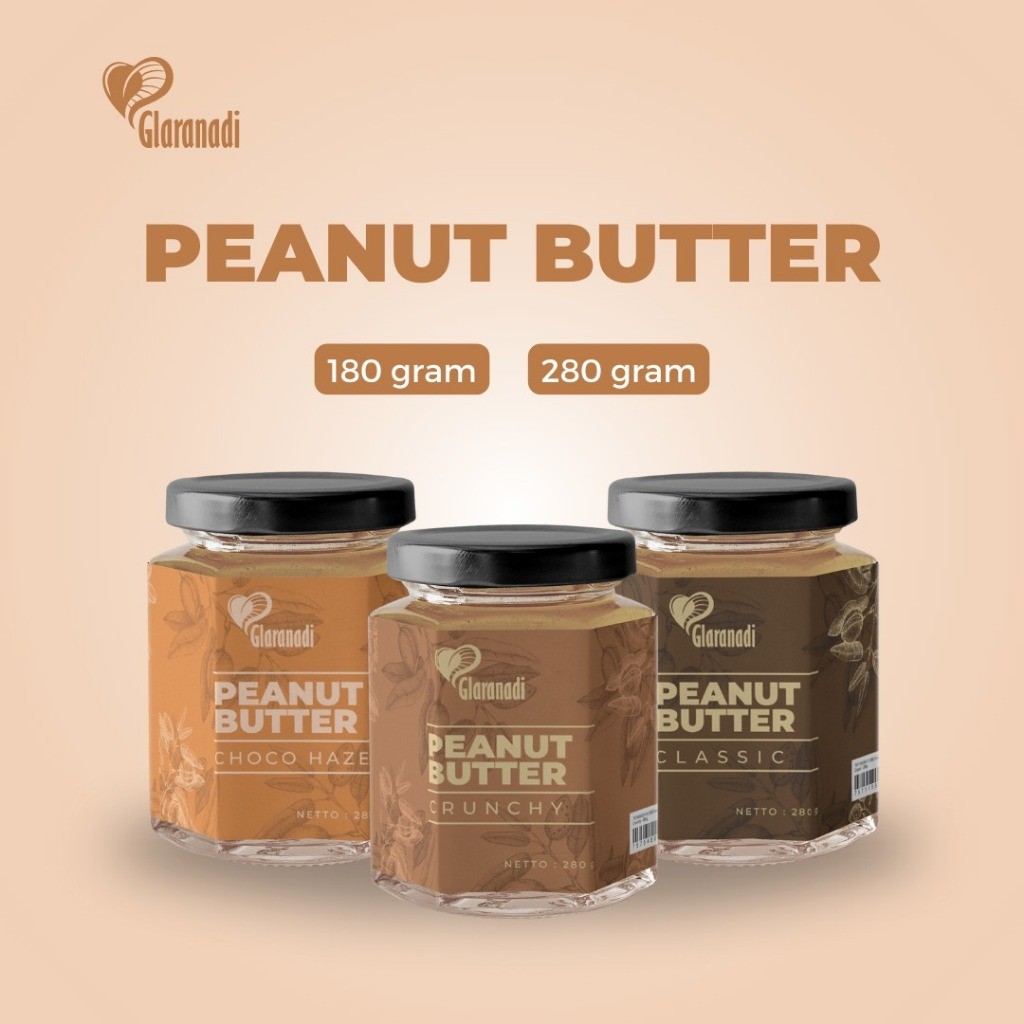 

Glaranadi Snutter Selai Kacang 280g / Roasted Peanut Butter (Gluten Free, Dairy Free, Vegan)