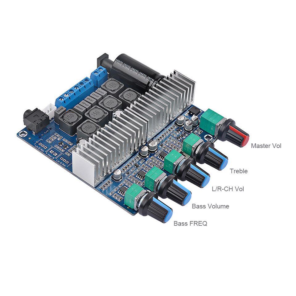 AIYIMA TPA3116 Subwoofer Amplifier Board TPA3116D2 2.1 Power Audio Amplifier 50Wx2+100W Bass Amplifi