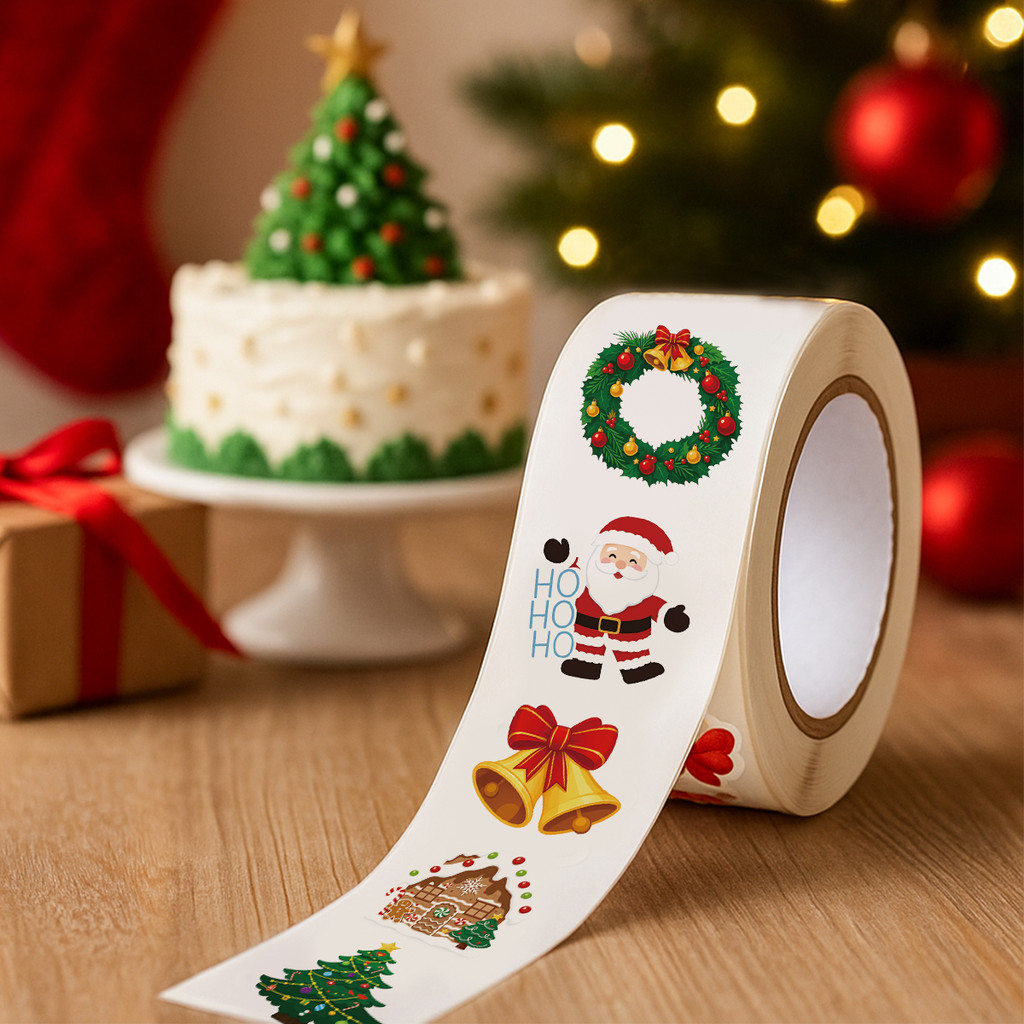 

Christmas Santa Claus Sticker Merry Christmas Decorations 2025 Snowman Bottle Sticker Xmas Gifts Navidad Natal New Year 2026