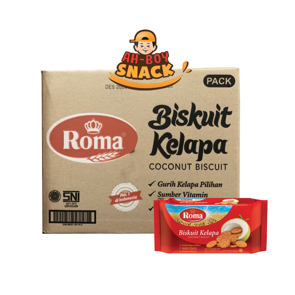 1 DUS ROMA KELAPA 300 GRAM MERAH - AHBOY SNACK
