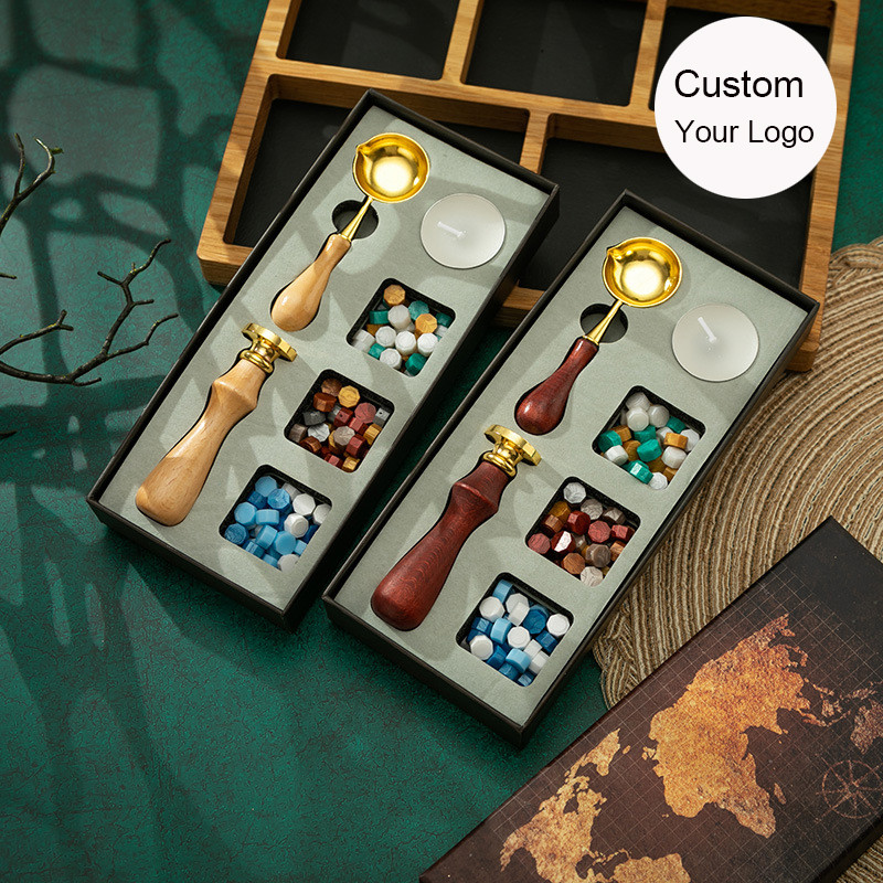 

Custom Your Logo 25/30/35mm Wax Stamp Wax Seal Set Wedding Birthday Decoration Stamps for Card Making Craft Supplies
