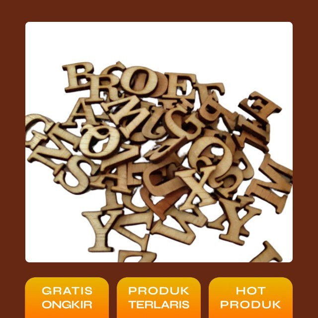 HURUF KAYU HIASAN RINGBOX HURUF MAHAR HIASAN MAHAR / Mahar