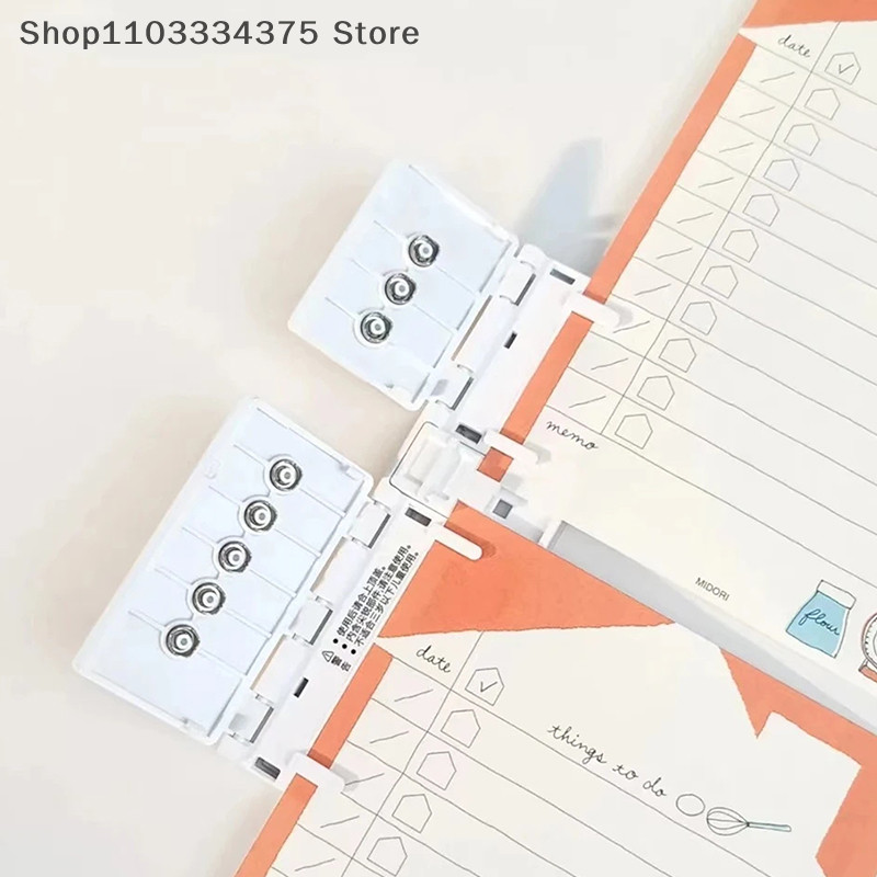 

8 Hole Punch Manual Tool for A5 B5 A4 Notebooks – Portable Lightweight Ring Binder and Loose-Leaf Paper Puncher Office Supplies