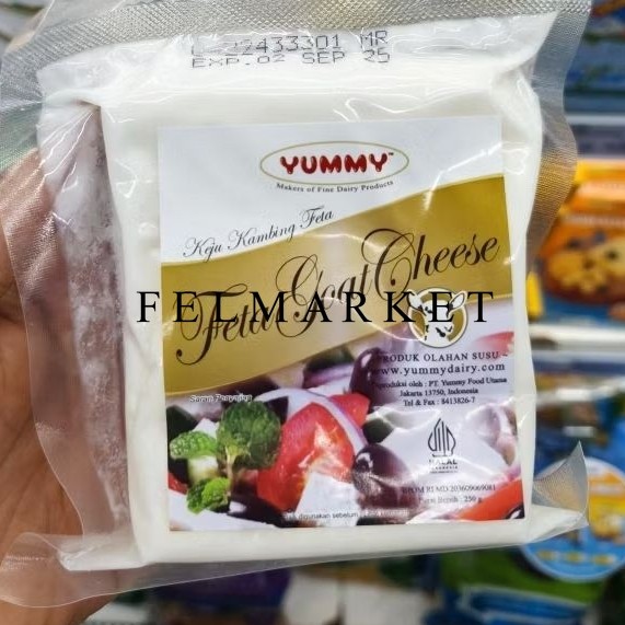 

Yummy Feta Goat Cheese / Keju Kambing Feta / 250 gr