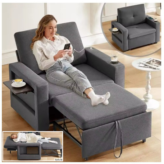 3825 SOFA BED RECLINER RANGKA BESI MINIMALIS ZINZAN LIPAT MODERN PREMIUM 100x200 / SOFABED LIPAT MIN