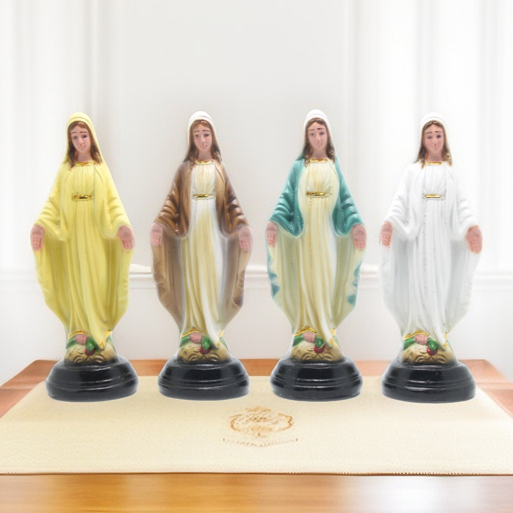 PATUNG BUNDA MARIA 15 CM (WARNA) / PATUNG MARIA TANGAN TERBUKA / PATUNG BUNDA MARIA KATOLIK MURAH / 