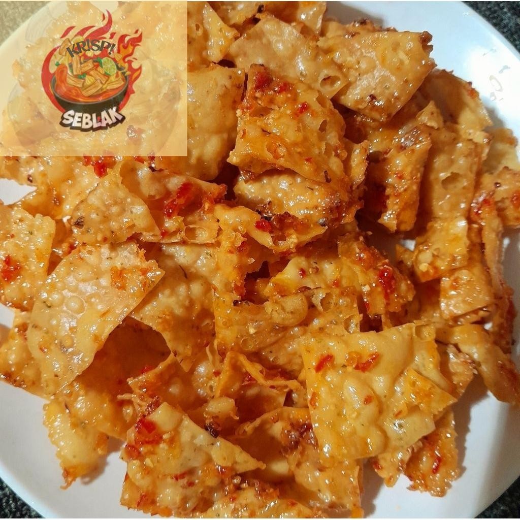 

Seblak krispi Keripik Pangsit Pedas Manis 1kg Termurah