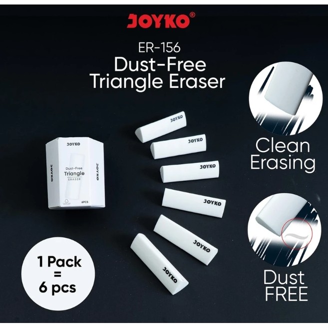 

Penghapus JOYKO ER-156 Triangle Eraser 1 Set Isi 6 Pcs