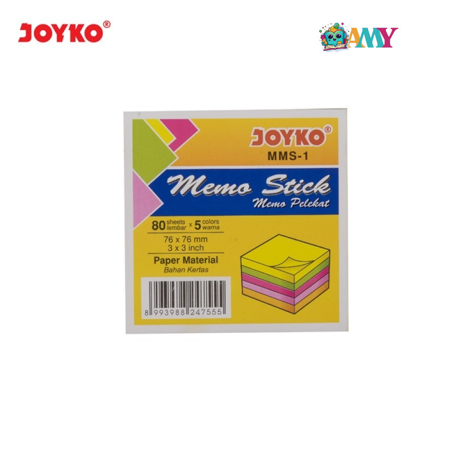 

(1BIJI ISI 80 SHEET) JOYKO MEMO STICK MMS 1 AMY STASIONARY