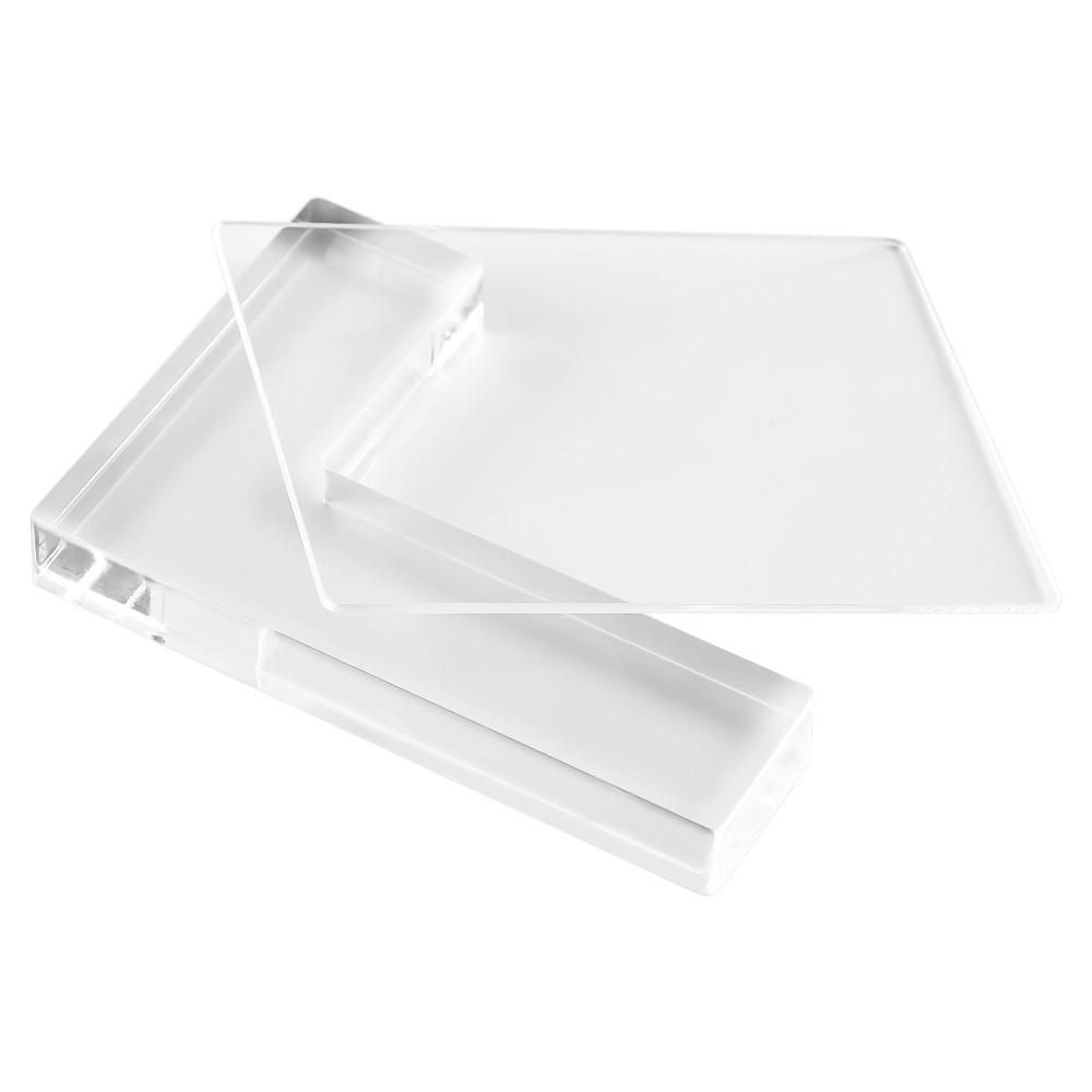 

Small Clear Acrylic Stamp Positioner Kit 2pcs/set Wood Stamp Positioning Tool for DIY Stamping Platform Card Making Project