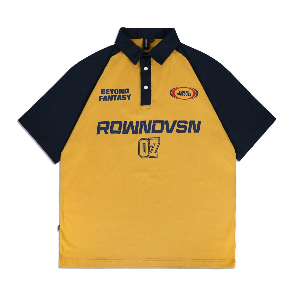Rown Division Storage Polo Shirt Oversize - Rowndvsn Kaos Wangky Reyland Yellow