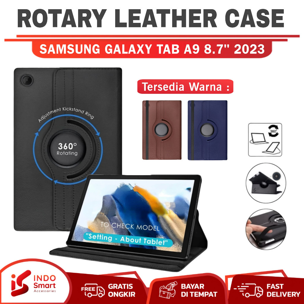 Terlaris Case Samsung Tab A9 / Samsung Tab A9 / Samsung Galaxy Tab A9 8.7 2023 Flip Cover Casing Rot
