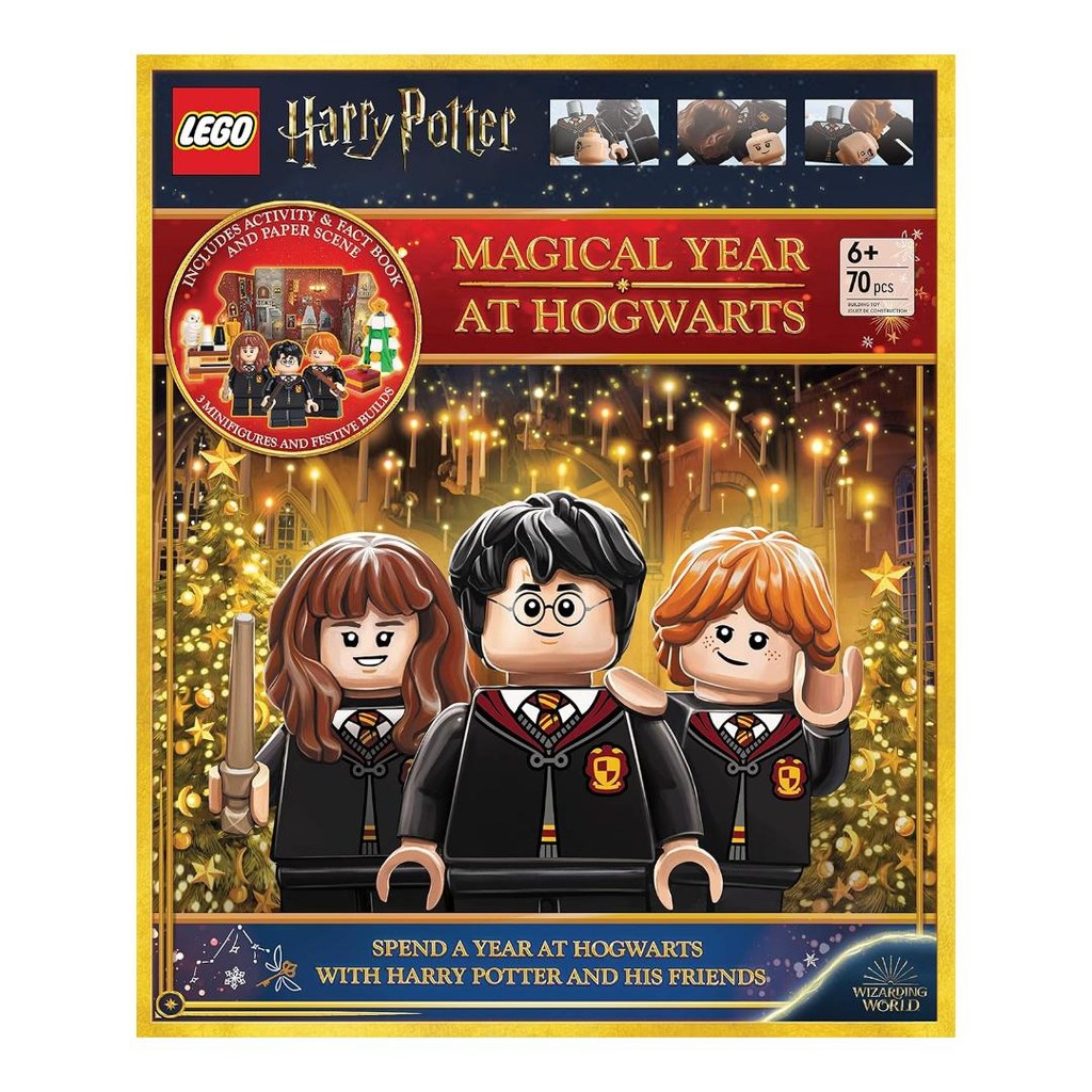 Harry Potter Magical Year at Hogwarts: Christmas Activity Book with Fun Facts, Play Scene, Basic Bri