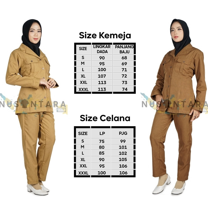 PROMO Seragam Pns Wanita Seragam Pdh Wanita Keki Tua Keki Muda Bawahan Celana Model Saku Atas