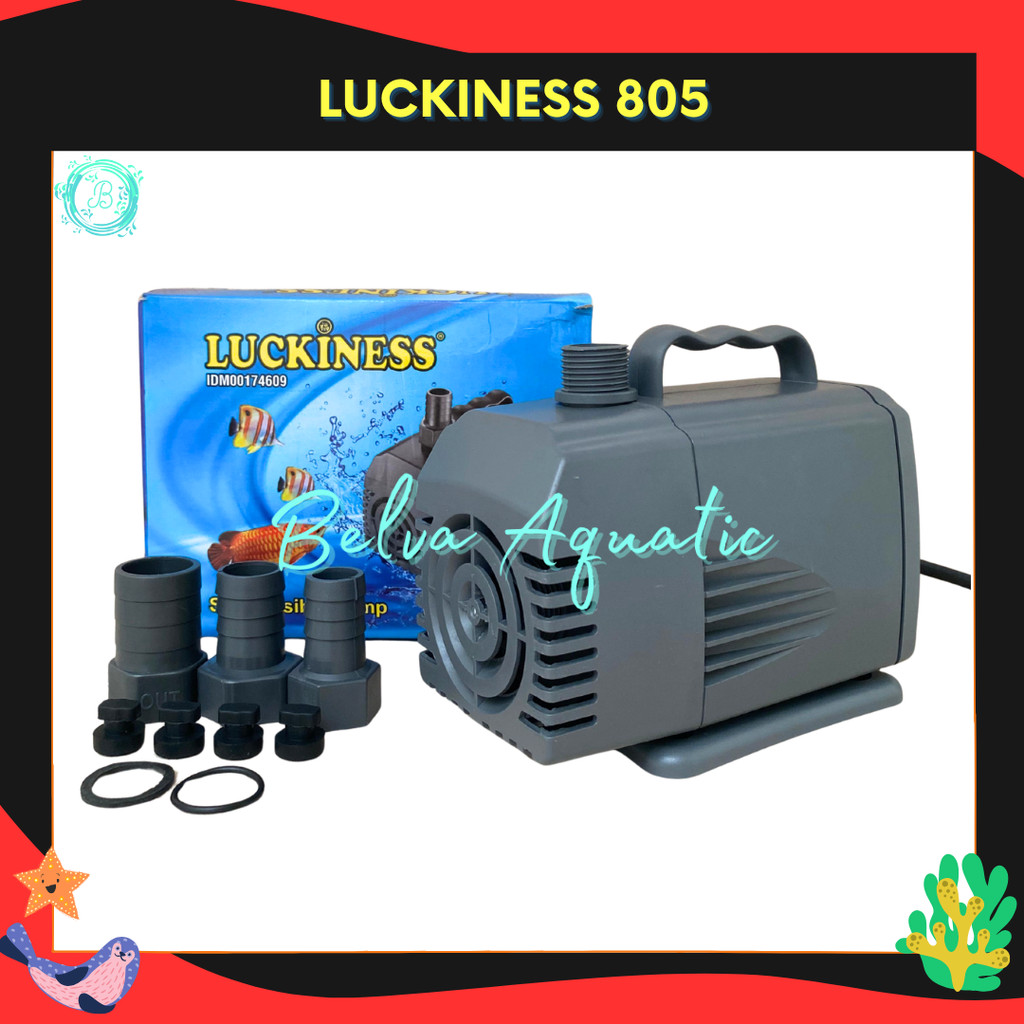 LUCKINESS 805 Mesin Pompa Celup Kolam Pompa Hidroponik Aquaponik 3000lph