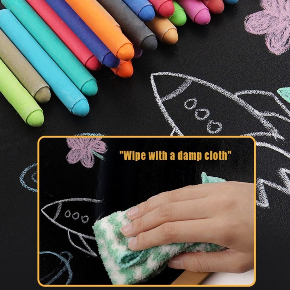 

Creative Colored Water-soluble Chalk Blackboard Graffiti Painting Erasable Dust Free Chalk Non Dirty Hands Solid Water Chalk