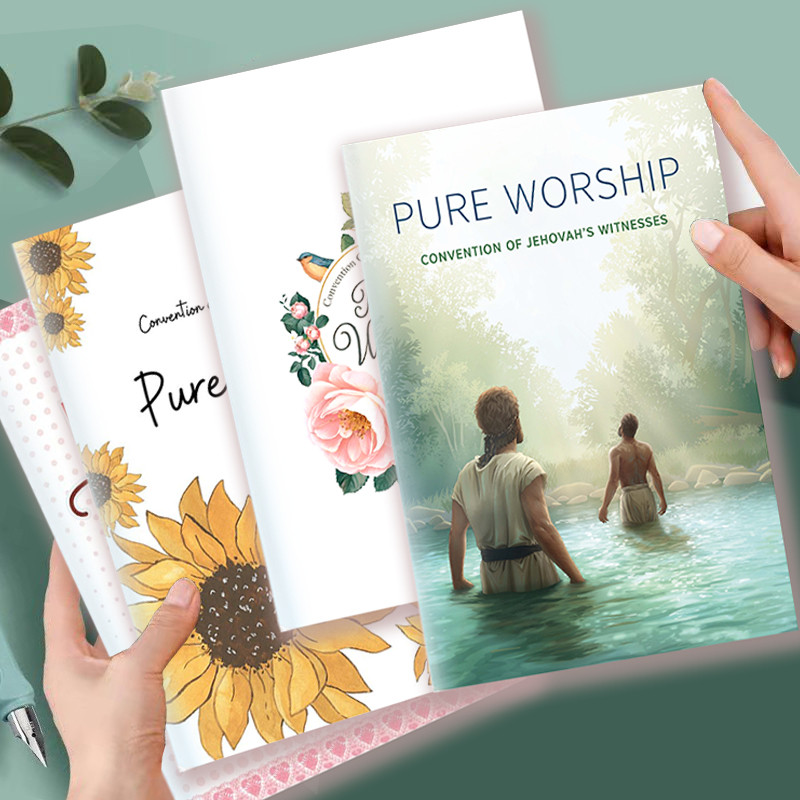 

4 Pcs/Lot A5 Notebook | Pure Worship JW Regional Convention Note Book Jehovahs Witnesses | Vintage Heart Writing Journal