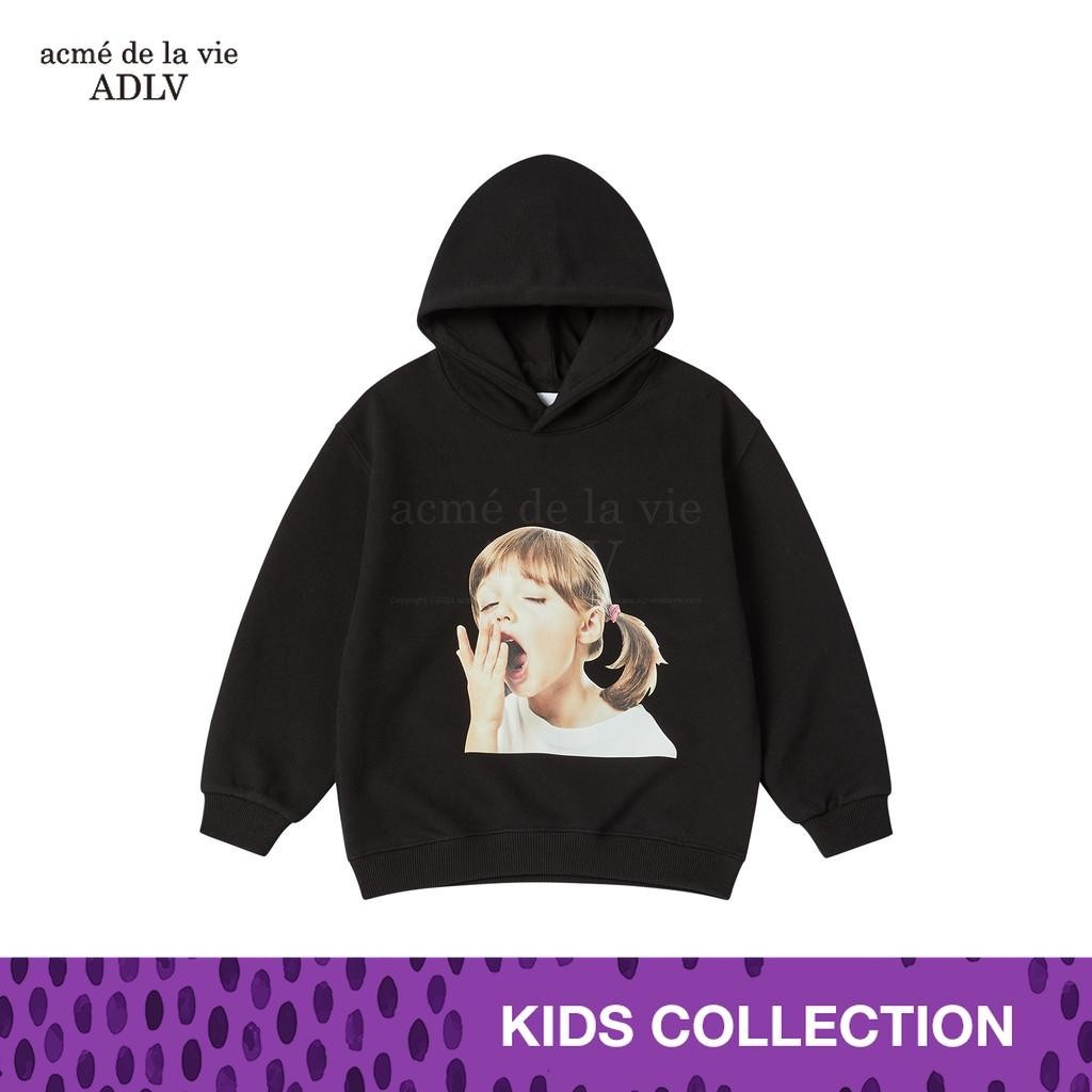 (COD) [ADLV] Kids Baby Face Yawn Hoodie Black - Hoodie Unisex Fit Unisex acme de la vie