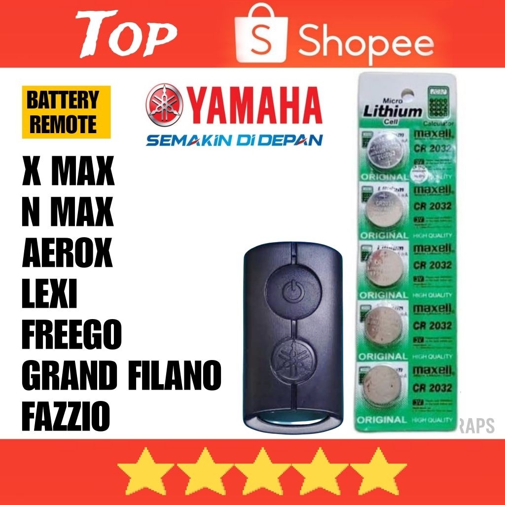 Batrei Remote LEXI NMAX AEROX XMAX FAZZIO FILANO Batre Remote Kayless Yamaha Remote motor Yamaha