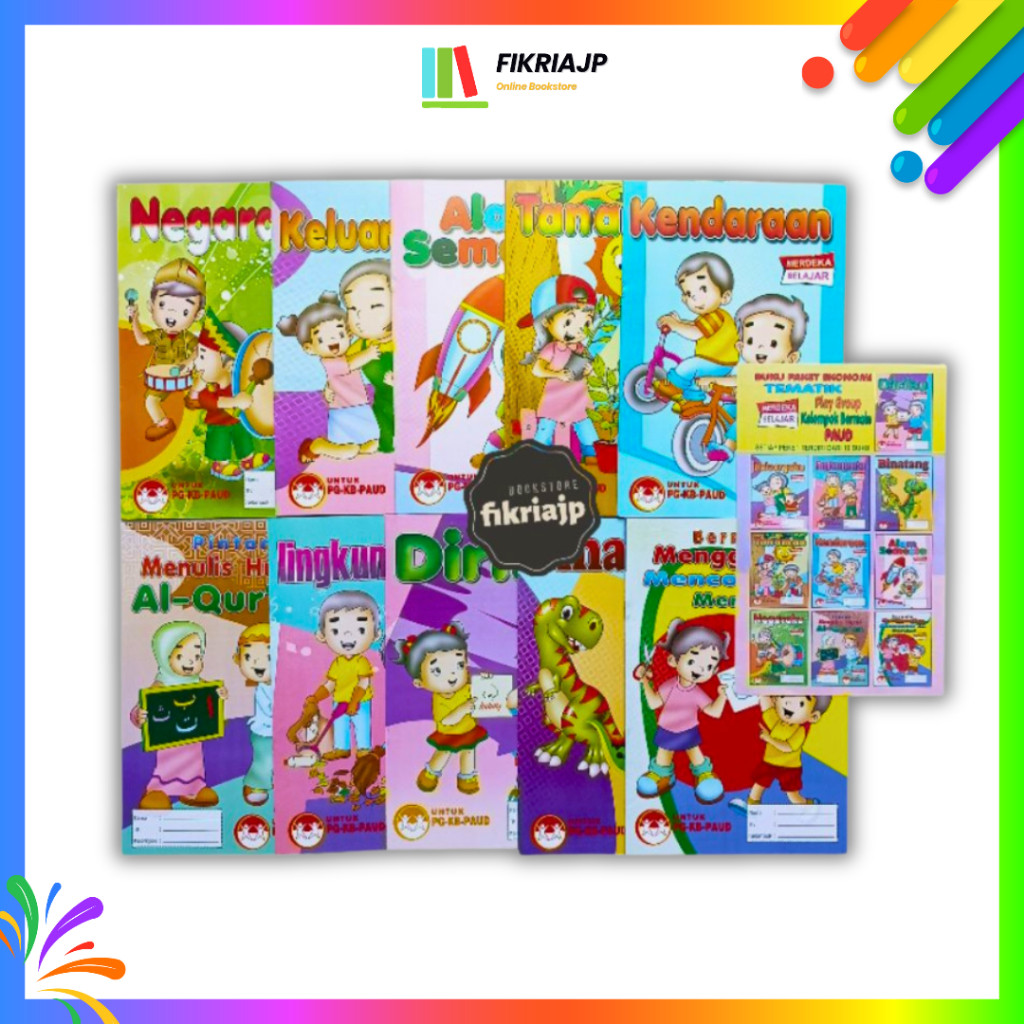 Tebaru BUKU PAKET EKONOMI TEMATIK KELOMPOK TK A - TK B - PG KB PAUD ISI 10 BUKU - Media Utama - Disk