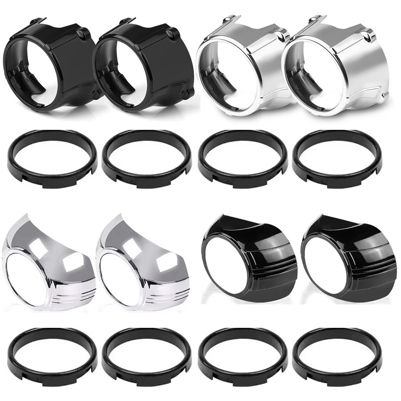 Projector Shrouds Black Silver Mask Cover Shell for 3.0" 2.5 In Bi-LED Lens Bi-Xenon Headlight Lense