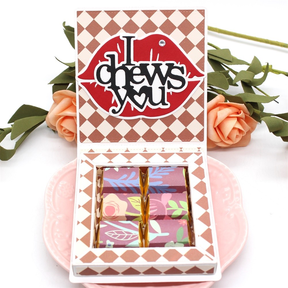 

KSCRAFT Chocolate Favor Shadow Box Metal Cutting Dies Stencils for DIY Scrapbooking Decorative Embossing DIY Paper Cards