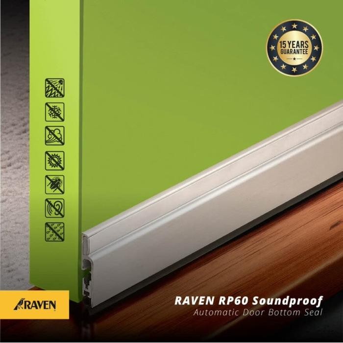 

RAVEN Automatic Door Bottom Seal RP60 Silver - Seal Pintu Otomatis Anti Suara, Serangga & Debu