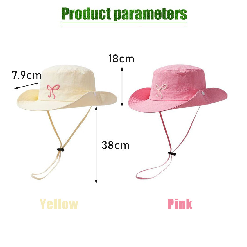 Korea Topi Bucket Wanita Pita Polos Lucu Fashion Bucket Hat Wanita