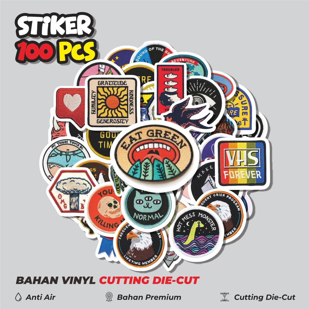 

Terbaru! 50 pcs Stiker Patch V21 Dekorasi Lucu Kreatif untuk Notebook, Skateboard, HP