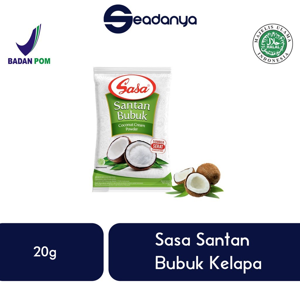 

Sasa Santan Bubuk 20g Coconut Cream Powder Halal MUI BPOM