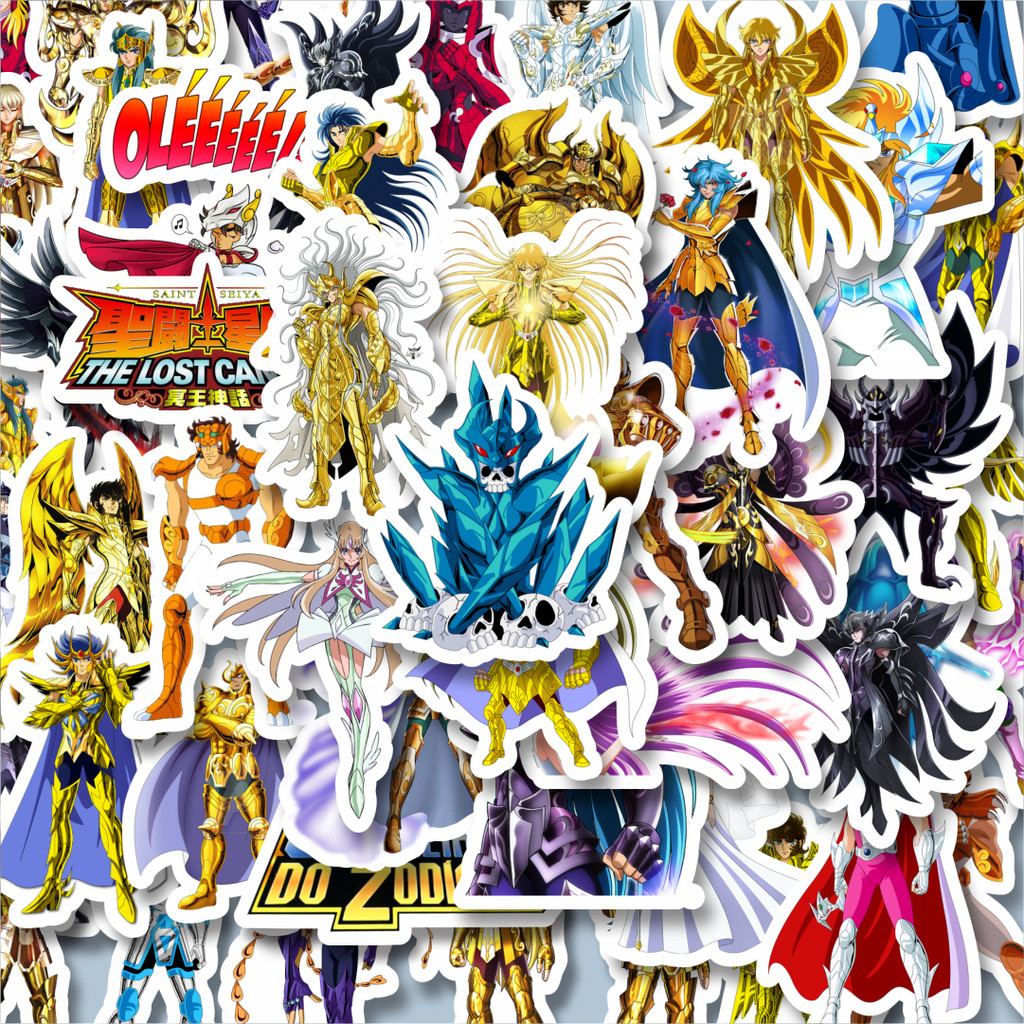 

100PCS Lucu Stiker Anime Saint Seiya Character Mix 2 Stiker Aesthetic Stiker Anti Air Stikers Berperekat Waterproof sticker decal buat Motor Helm Buku Journal Koper Casing HP Laptop Botol Minum Hadiah anak