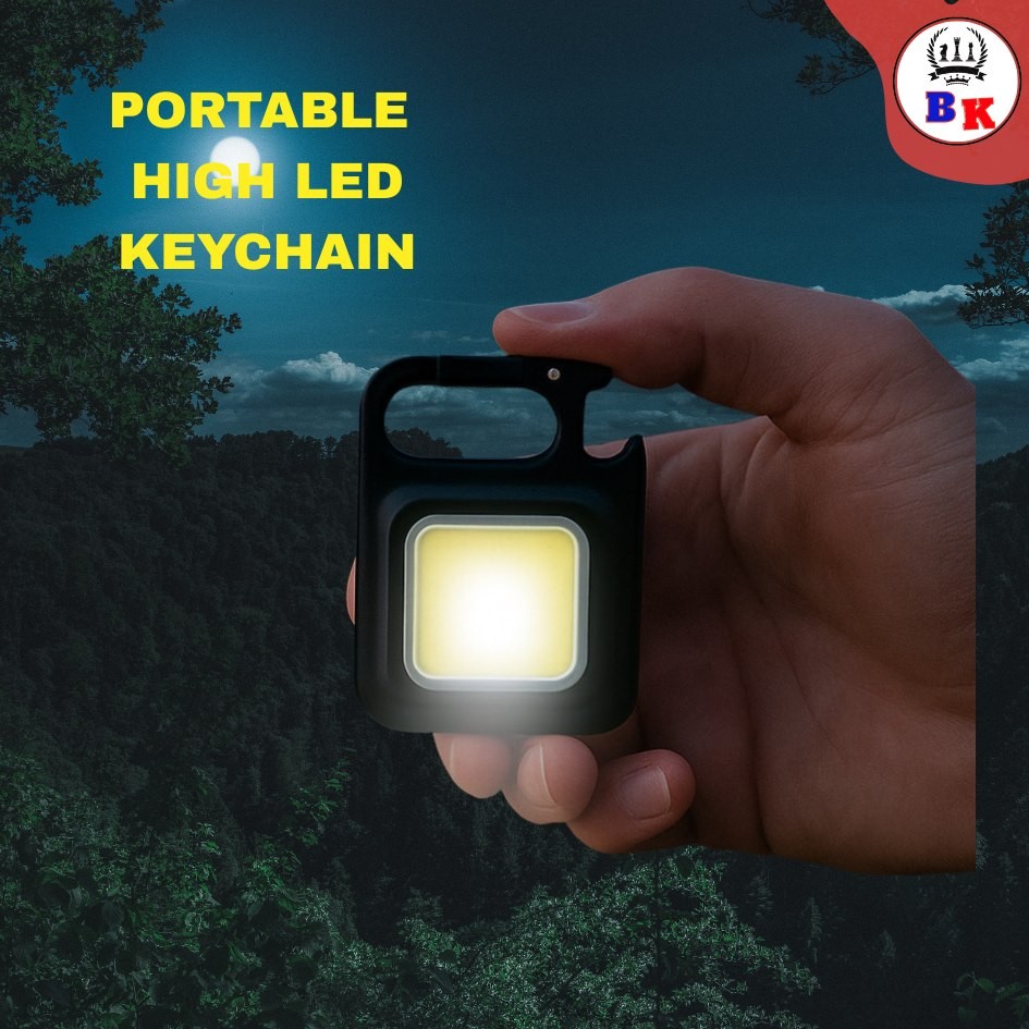Keychain Light COB Rechargeable - Lampu Gantungan Kunci Senter - Lampu LED mini USB Portable - Lampu