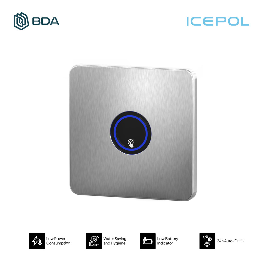 Icepol Sensor Urinal Flush Push Kran Urinoir Keran Air Urinoir Flush Valve IC SS 002