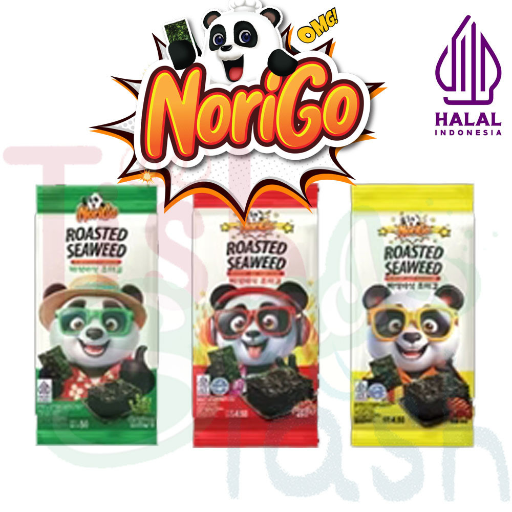 

Norigo Dosirak Roasted Seaweed Rasa Original Nori Barbeque BBQ Pedas Spicy 4.5gr
