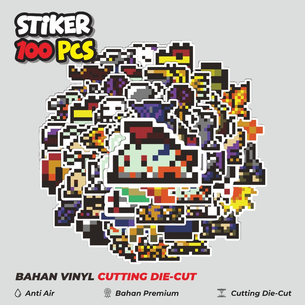 

Terbaru! 50 pcs Stiker Pixel Digimon V5 Dekorasi Lucu Kreatif untuk Notebook, Skateboard, HP