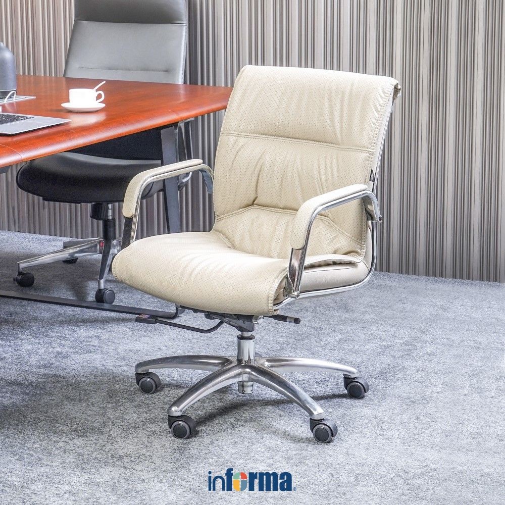 Informa G Council Kursi Kantor Sandaran Rendah - Abu-Abu Tempat Kerja Dengan Roda Office Chair Kursi