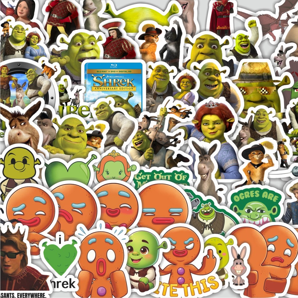 

Stiker Cutting Pack Stiker Dreamworks Series Shrek Character Mix 2 Isi 100Pcs Series Aesthetic Lucu Keren Untuk Koper Bahan Vynil