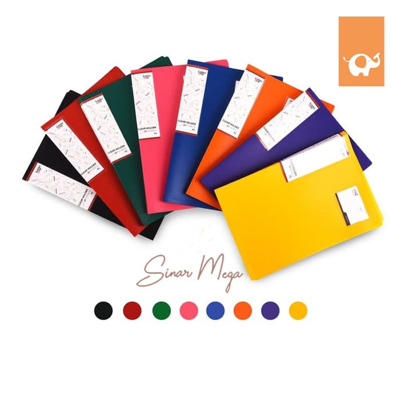 

F1 Folder One Clear Holder Isi 40 Pocket Lembar Varian Warna-Warni/ Map Murah